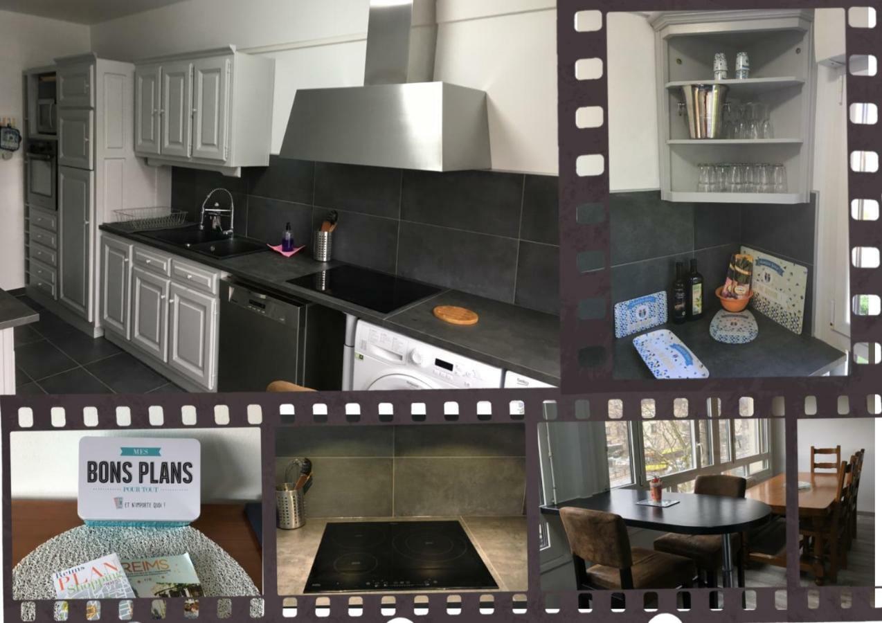 Bedinreims "Burgundy Bottle" 110M2 Exceptional, 4 Chambres Doubles, 2 Bain, Free Park & Wifi, Tout Equipe エクステリア 写真